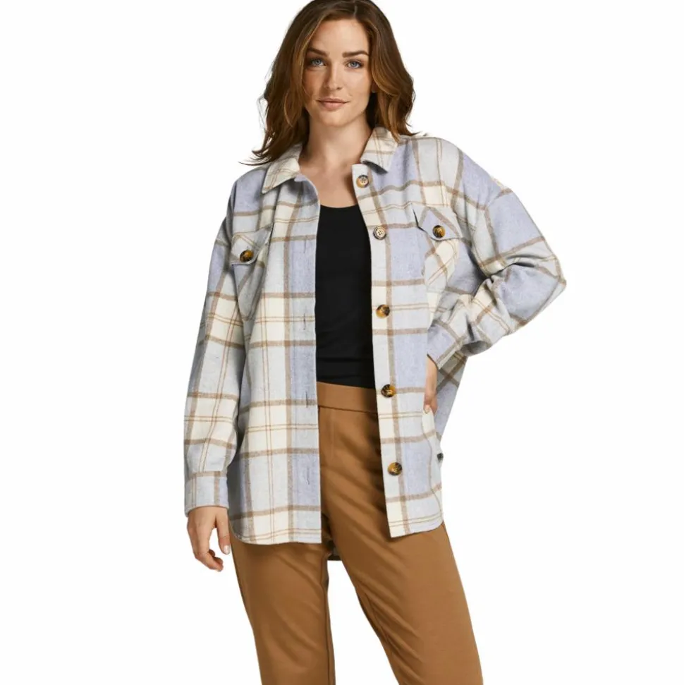 ADPT Dame Skjorte - Light Grey Melange