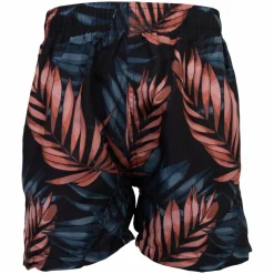 Anyway Børne Badeshorts - Black/Leaves