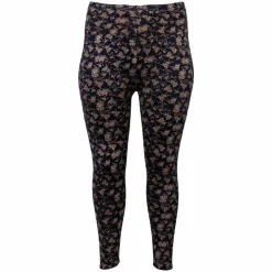 Anyway Dame Termoleggings m. fleece - Navy/Blomster