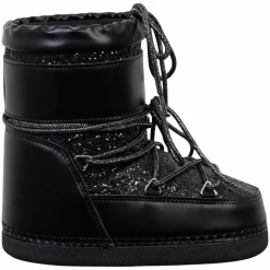 Anyway Snow Boots Glitter Pige Vinterstøvler - Black glitter