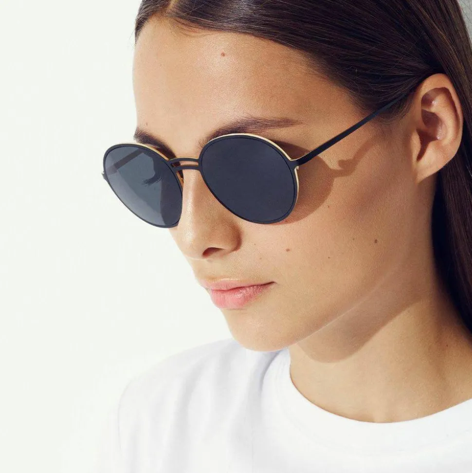 AYM Yael Unisex Solbriller - Black/Gold/Black