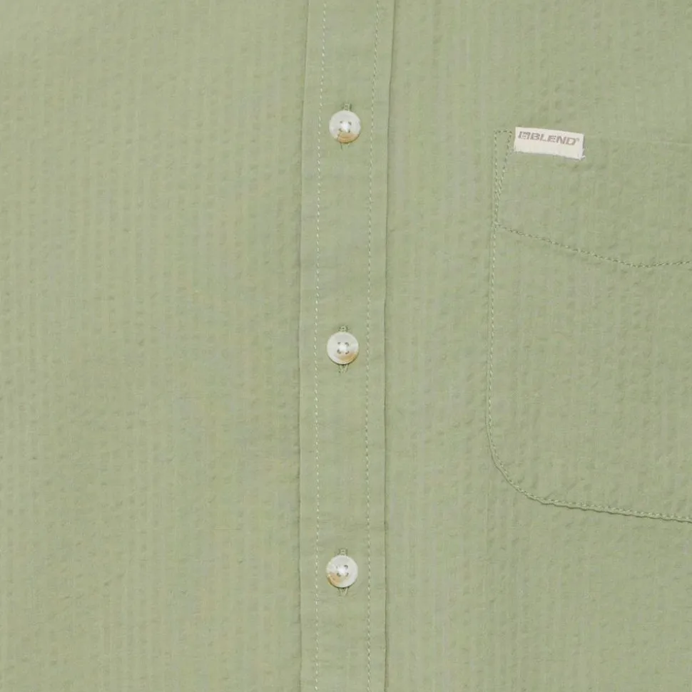 Blend Alke Herre Kortærmet skjorte - Oil Green