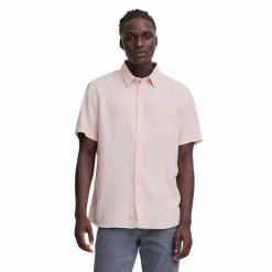 Blend Bobby Herre Kortærmet skjorte i hørmix - Chalk Pink