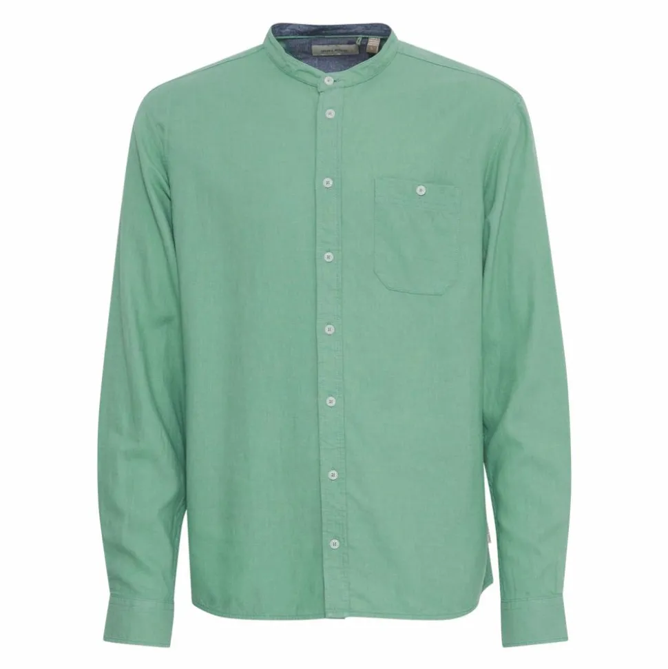 Blend Bobby Herre Skjorte i hørmix - Malachite Green