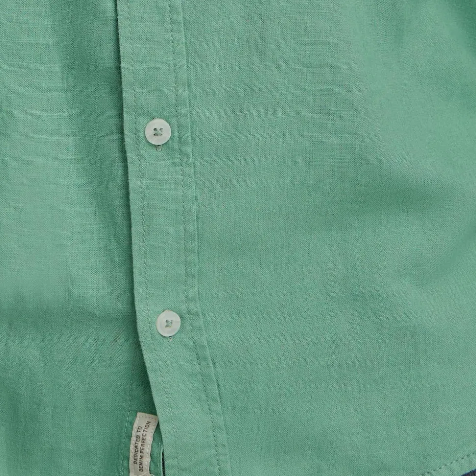Blend Bobby Herre Skjorte i hørmix - Malachite Green