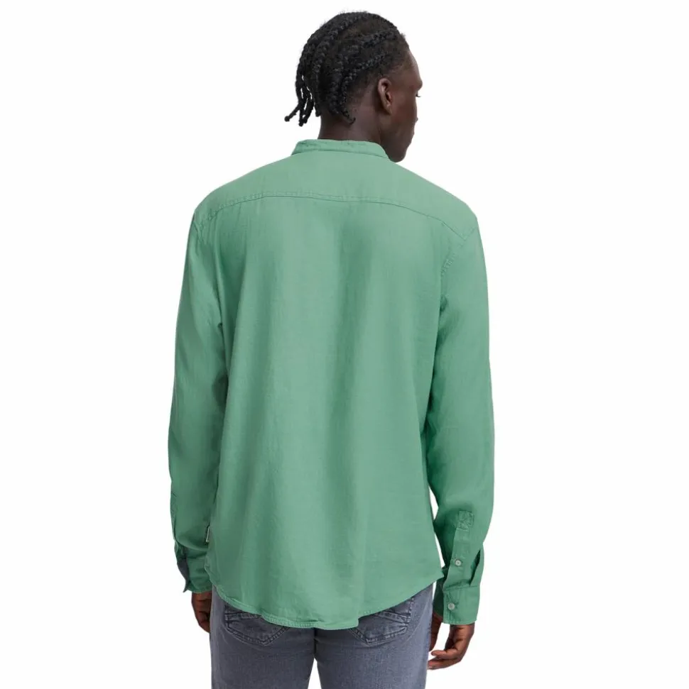 Blend Bobby Herre Skjorte i hørmix - Malachite Green