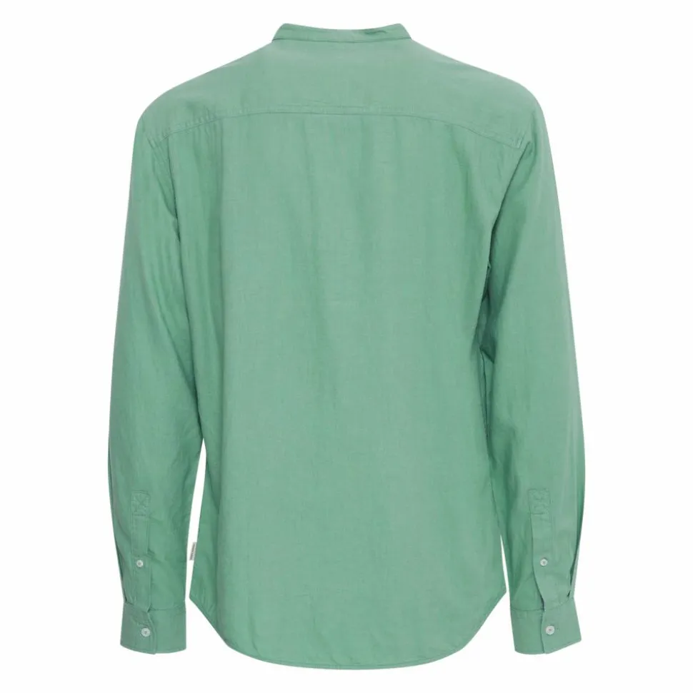 Blend Bobby Herre Skjorte i hørmix - Malachite Green