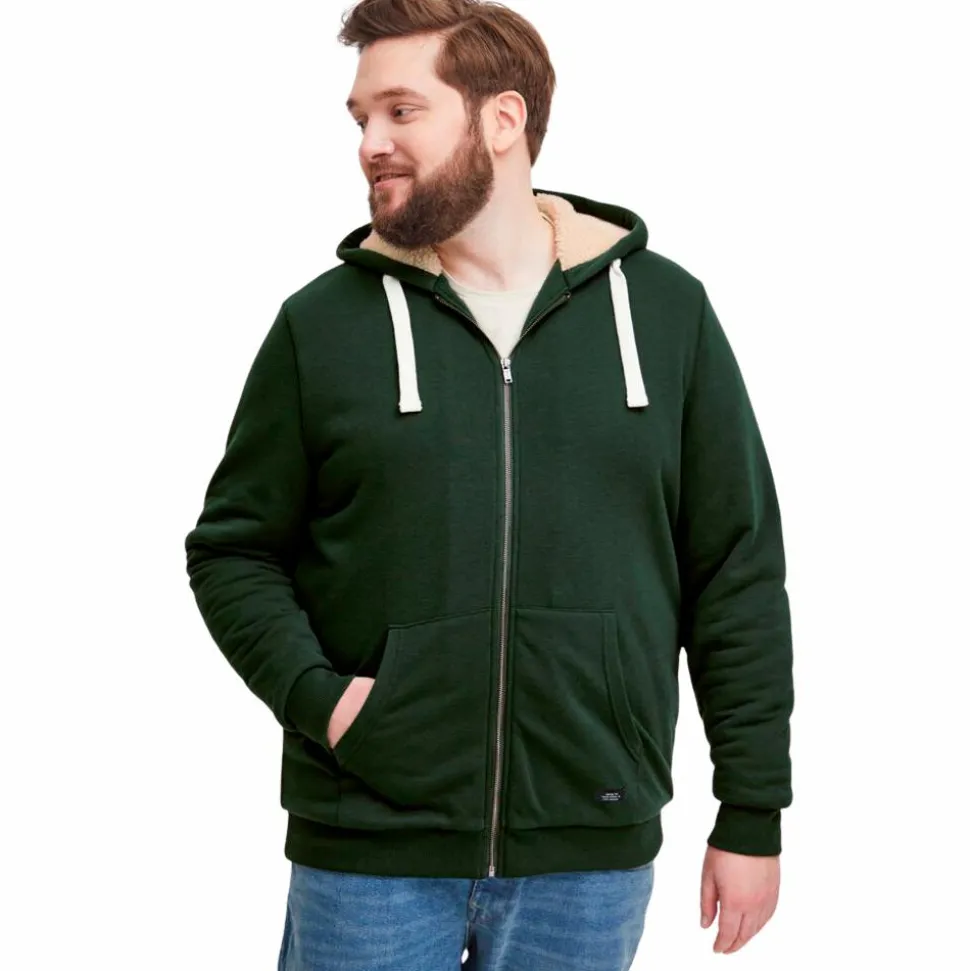 Blend Herre Hættetrøje Plus Size - Deep Forest