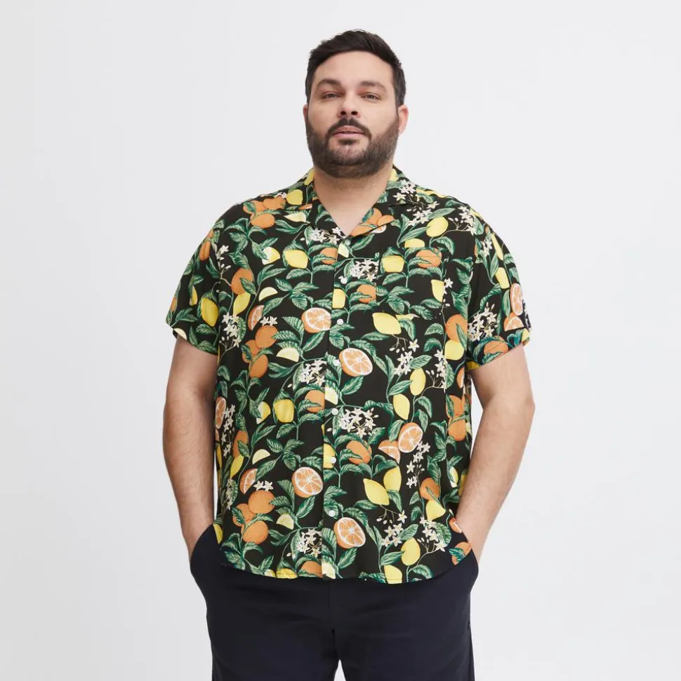 Blend Herre Kortærmet skjorte Plus Size - Black