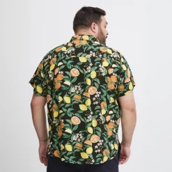 Blend Herre Kortærmet skjorte Plus Size - Black