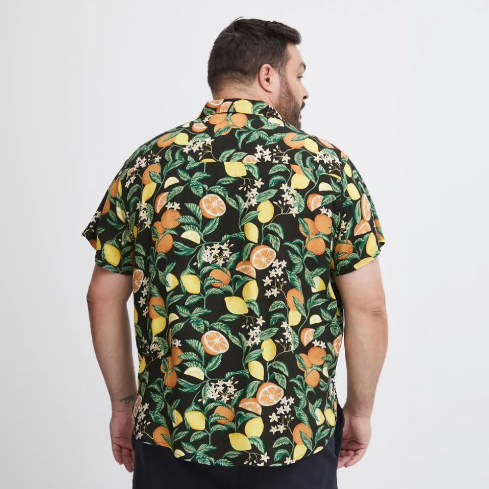 Blend Herre Kortærmet skjorte Plus Size - Black