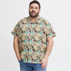 Blend Herre Kortærmet skjorte Plus Size - Crockery