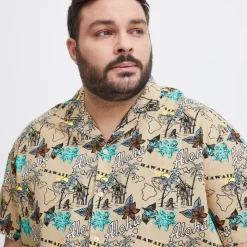 Blend Herre Kortærmet skjorte Plus Size - Crockery