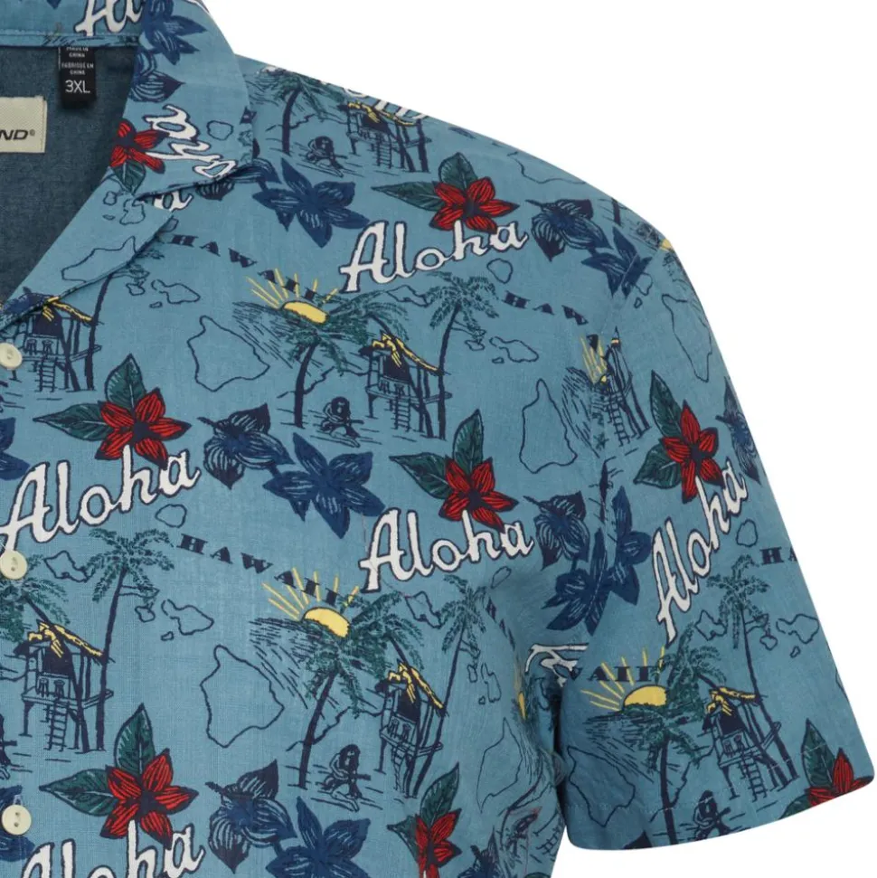 Blend Herre Kortærmet skjorte Plus Size - Captain's Blue