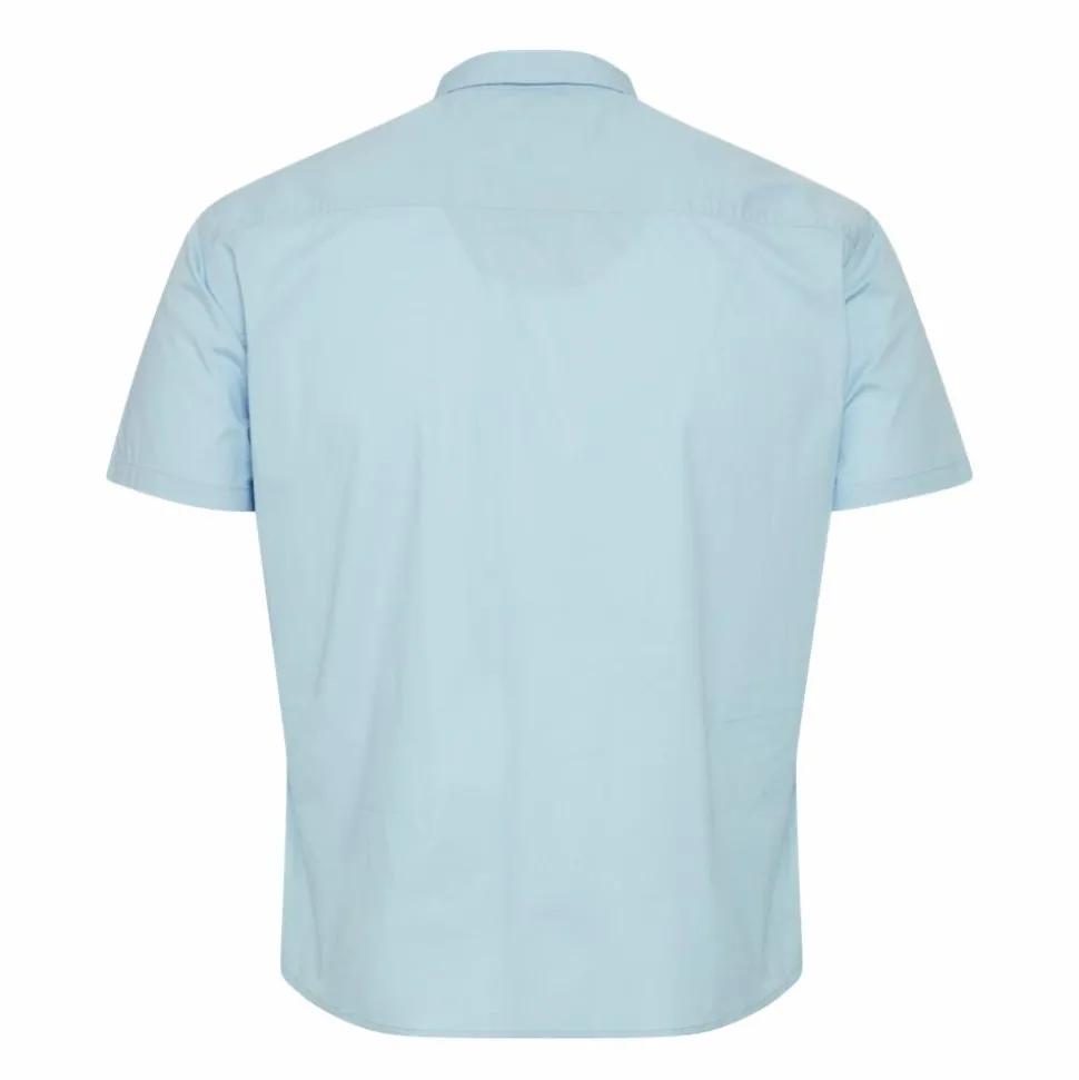 Blend Herre Kortærmet skjorte Plus Size - Cashmere Blue