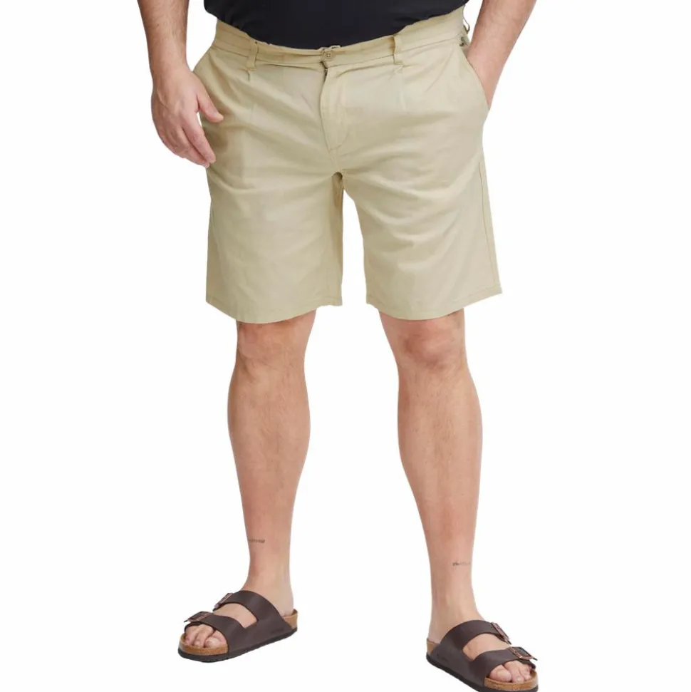 Blend Herre Shorts i hørmix Plus Size - Oyster Grey
