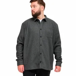Blend Herre Skjorte Jakke Plus Size - Charcoal Mix
