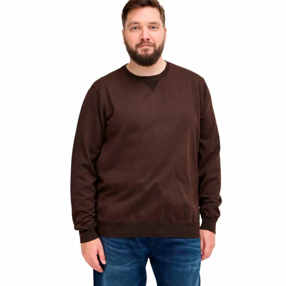 Blend Herre Striktrøje Plus Size - Chicory Coffee