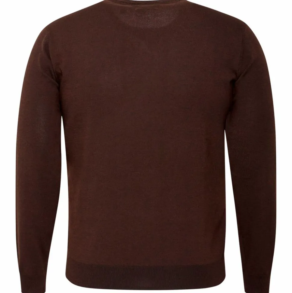 Blend Herre Striktrøje Plus Size - Chicory Coffee