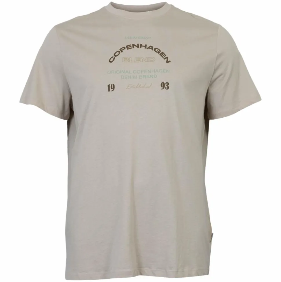 Blend Herre T-shirt - OYSTER GRAY