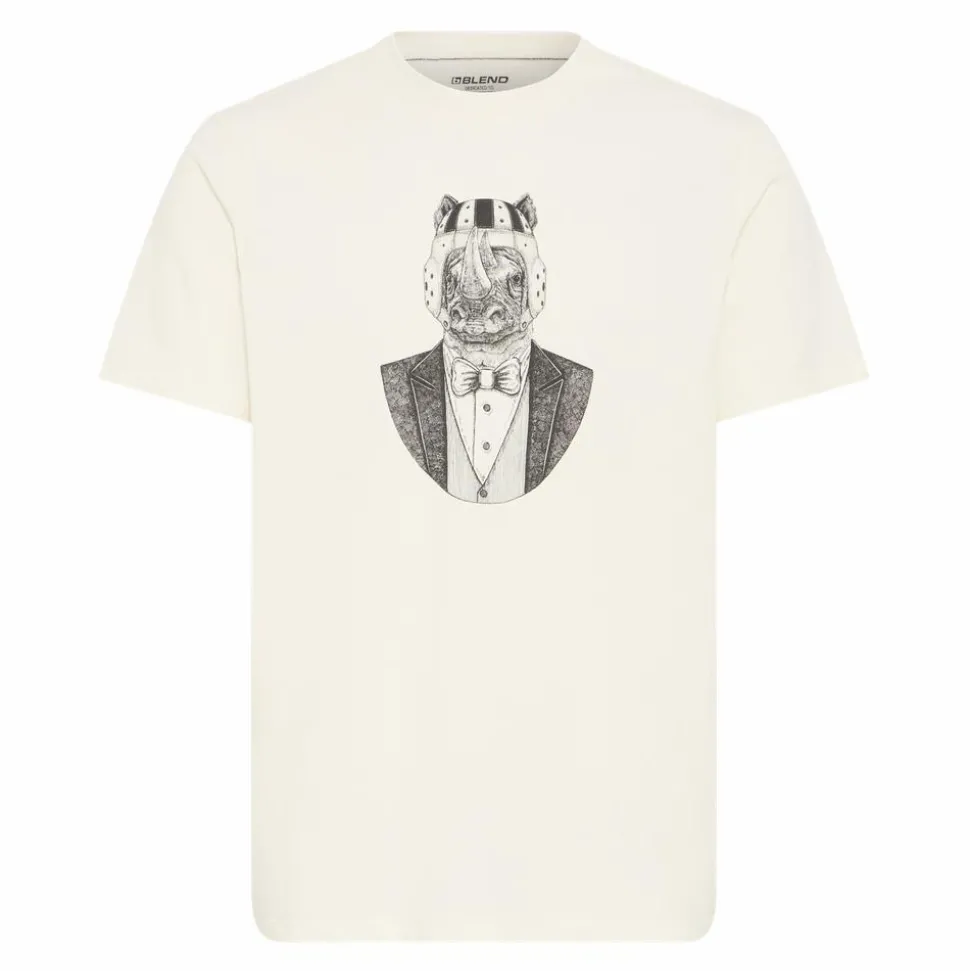 Blend Herre T-shirt - VANILLA ICE