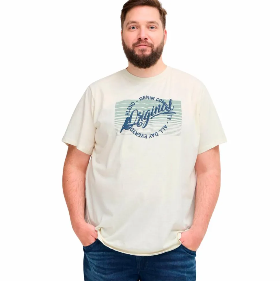 Blend Herre T-shirt Plus Size - Vanilla Ice