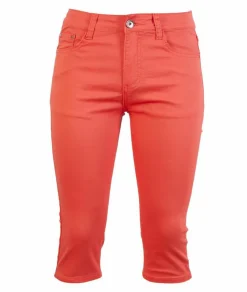 BS Jeans Dame Capri Plus Size - Coral