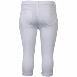 BS Jeans Dame Capri Plus Size - White