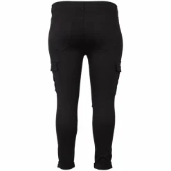 BS Jeans Dame Cargobukser Plus Size - Sort