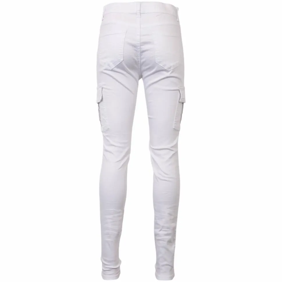 BS Jeans Dame Cargobukser - Hvid