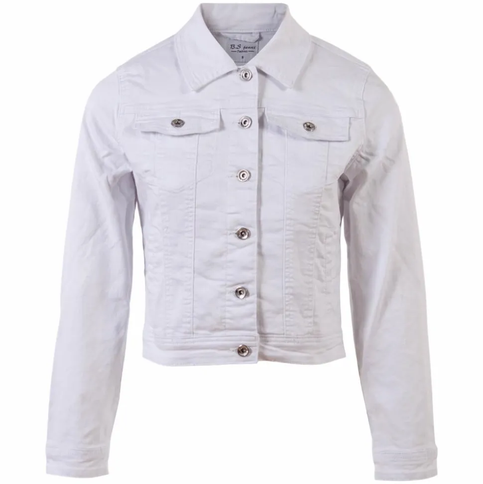 BS Jeans Dame Denimjakke - Hvid