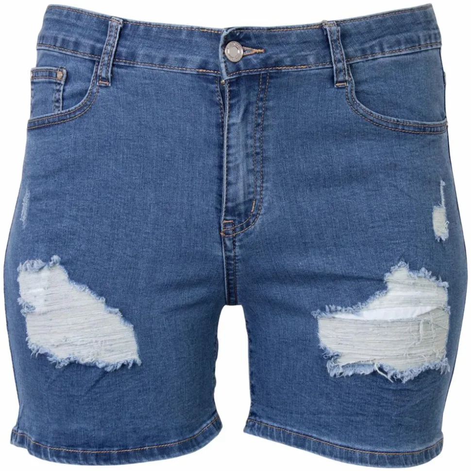BS Jeans Dame Shorts Plus Size - Denim
