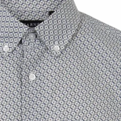 Carnét Ash Herre Kortærmet skjorte Plus Size - Grey AOP