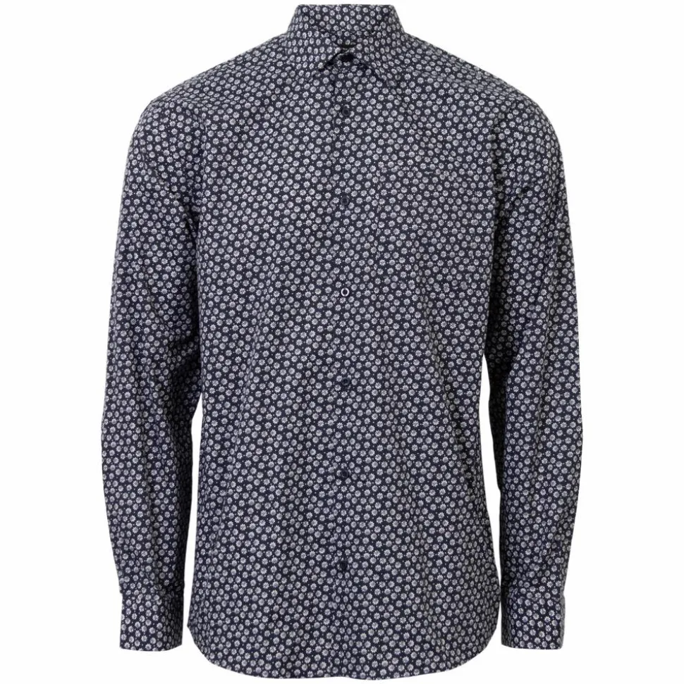 Carnét Ash Herre Skjorte Plus Size - Blue Nights