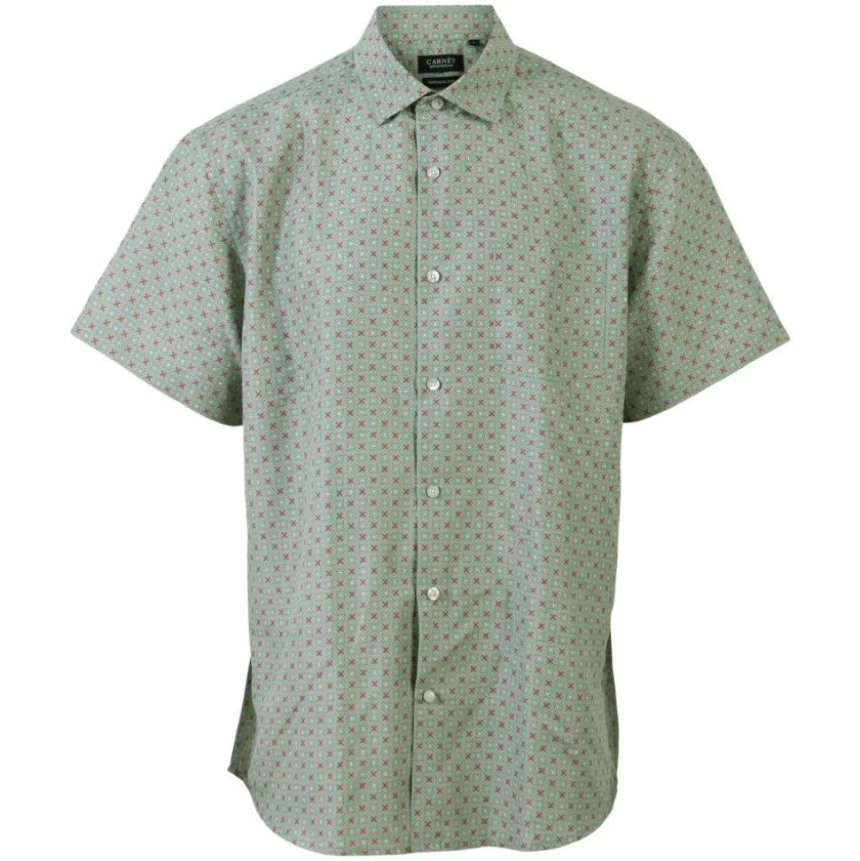 Carnét Bernhard Herre Kortærmet skjorte - Iceberg Green