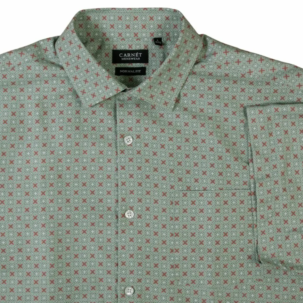 Carnét Bernhard Herre Kortærmet skjorte - Iceberg Green