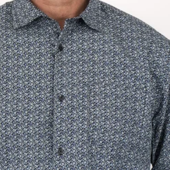 Carnét Bernhard Herre Skjorte Plus Size - Blue
