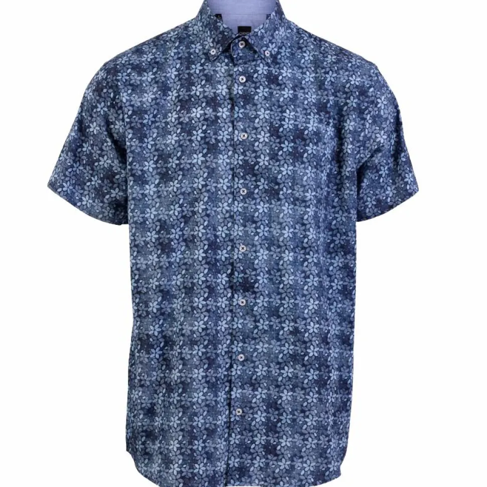Carnét Nikolai Herre Kortærmet skjorte - Medium Dark Blue