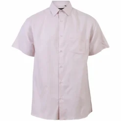 Carnét Oak Herre Kortærmet skjorte Plus Size - Light Red Check