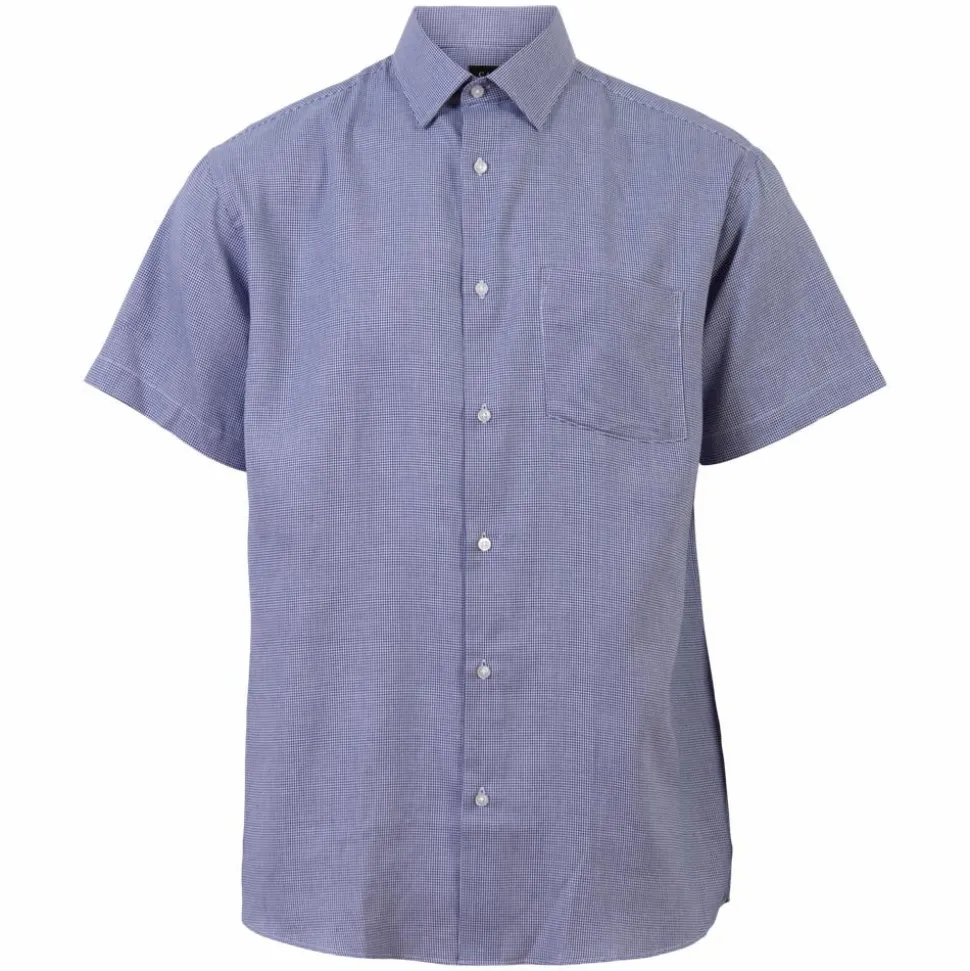 Carnét Oak Herre Kortærmet skjorte - Navy Check