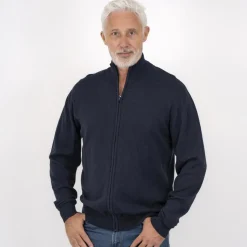 Carnét Stone Herre Cardigan - Dark Navy Mix