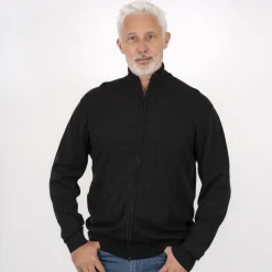 Carnét Stone Herre Cardigan - Jet Black