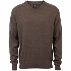 Carnét Stone Herre Striktrøje - Mid Brown Mix