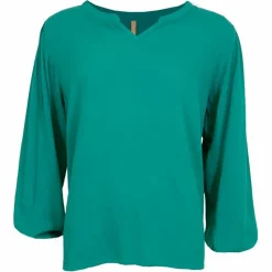 Cassiopeia Birlette Dame Bluse Plus Size - Jade Green