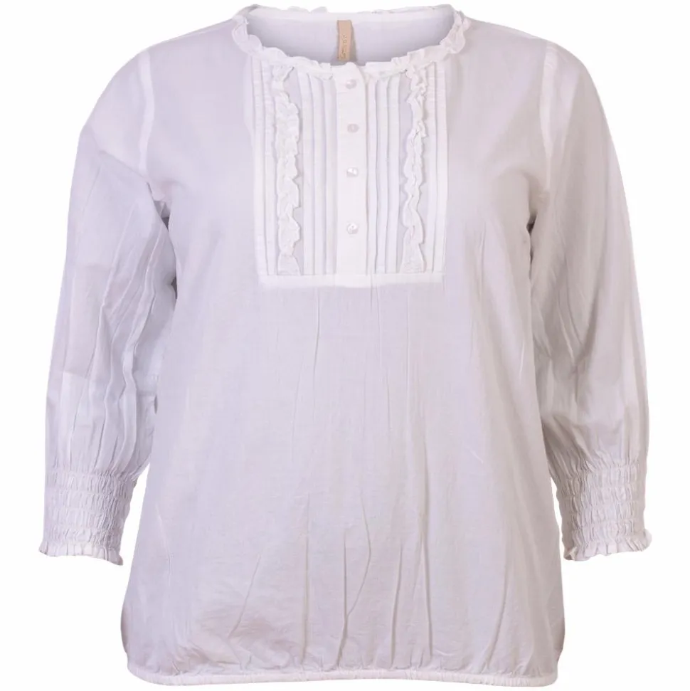 Cassiopeia Dame Bluse Plus Size - Offwhite