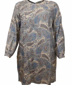 Cassiopeia Dame Kjole Plus Size - Blue Combi