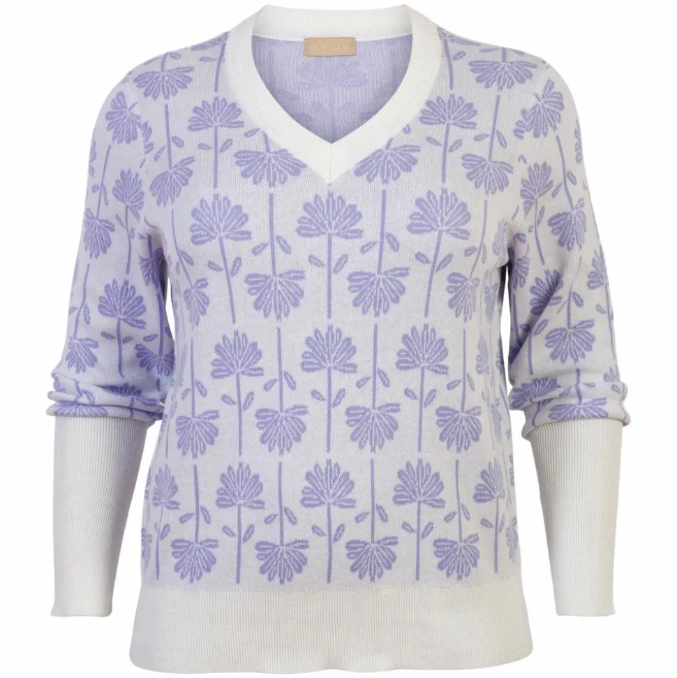 Cassiopeia Dame Striktrøje Plus Size - Light Purple Combi