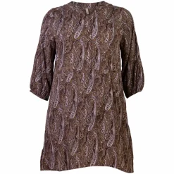 Cassiopeia Janella Dame Tunika Plus Size - Brown Combi