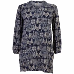 Cassiopeia Rovine Dame Tunika Plus Size - Blue Combi