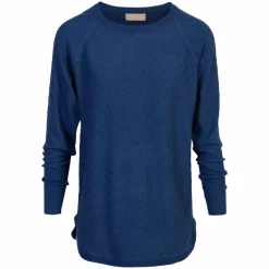 Cassiopeia Tinetta Dame Bluse Plus Size - Strong Blue Melange